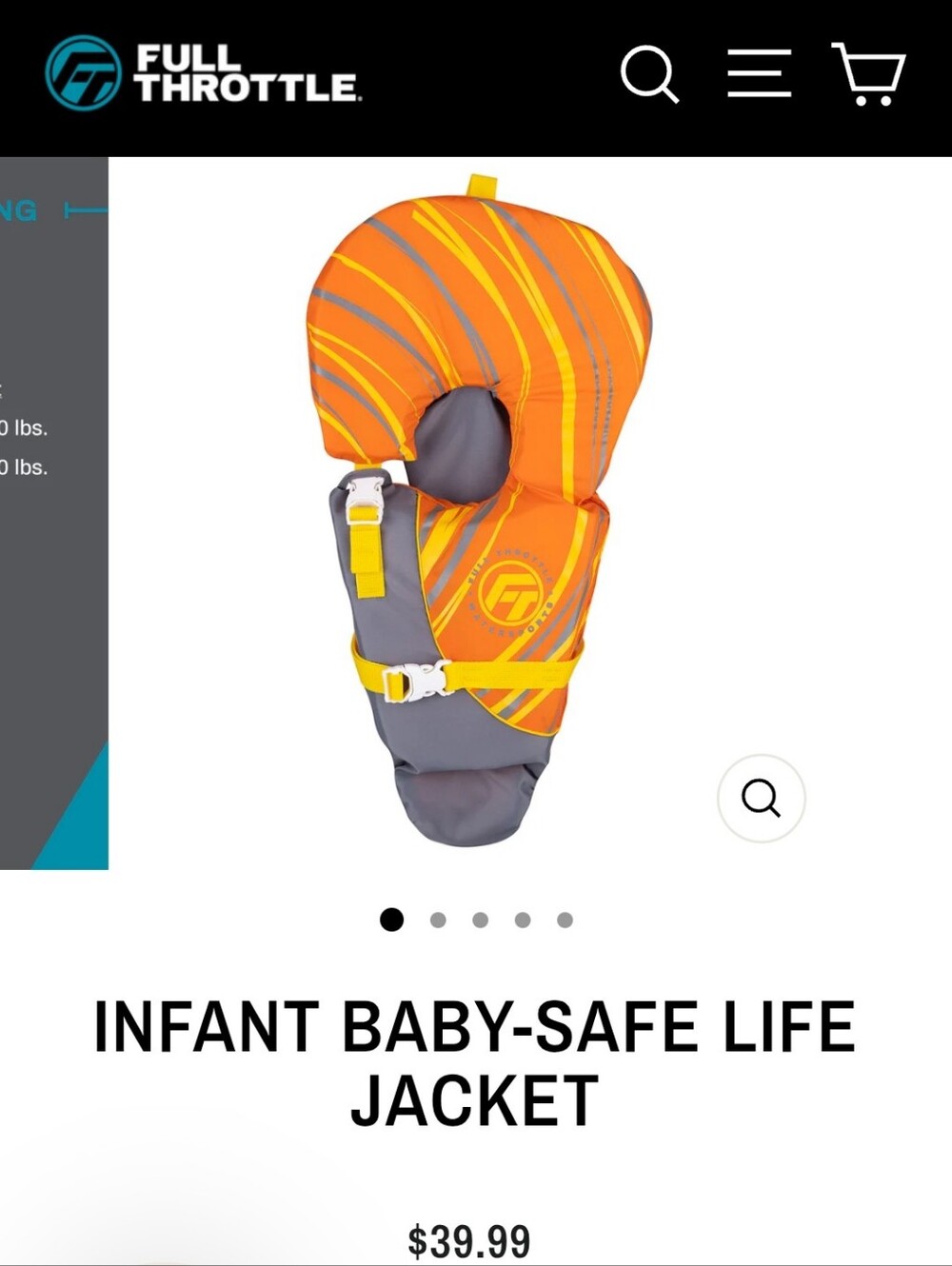 NWOT Infant Life Jacket